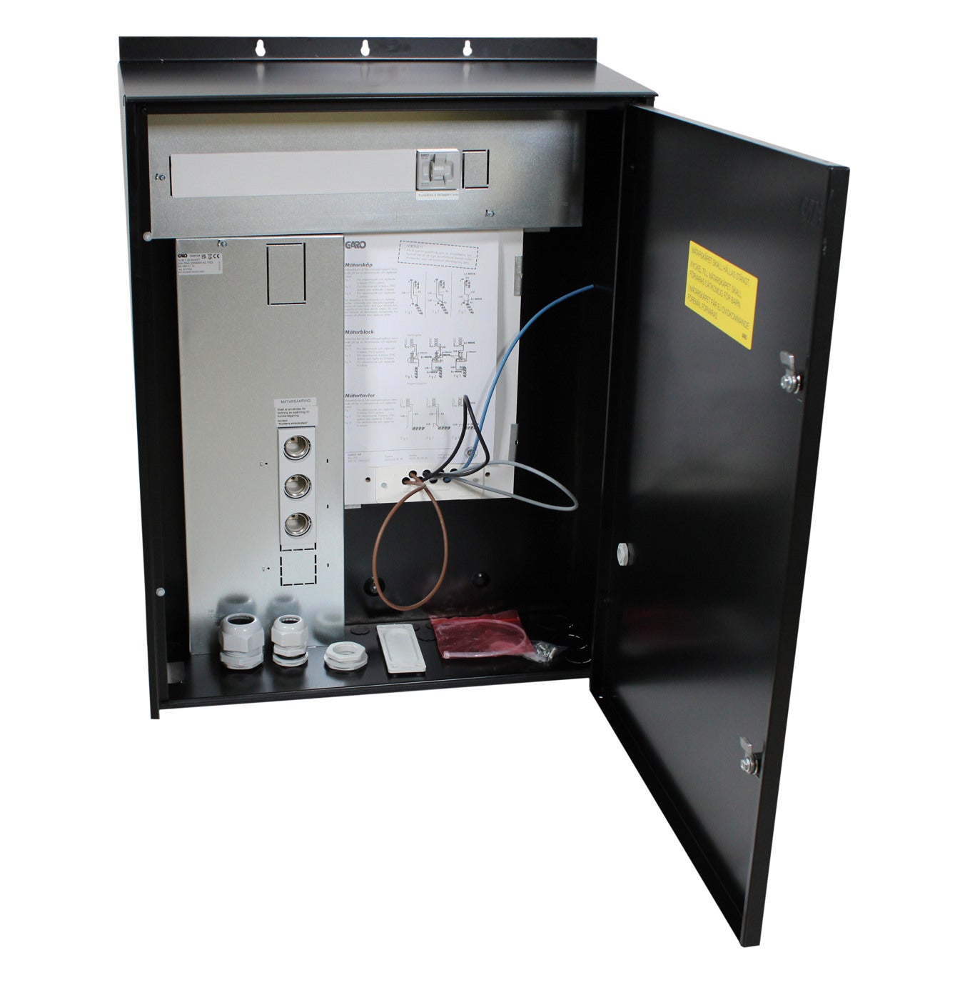 METER CABINET OUTS 25A 1PL BLACK - 2