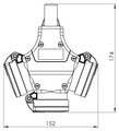 DISTRIB.BOX RUBBER 3P 2 OUTL. - 2