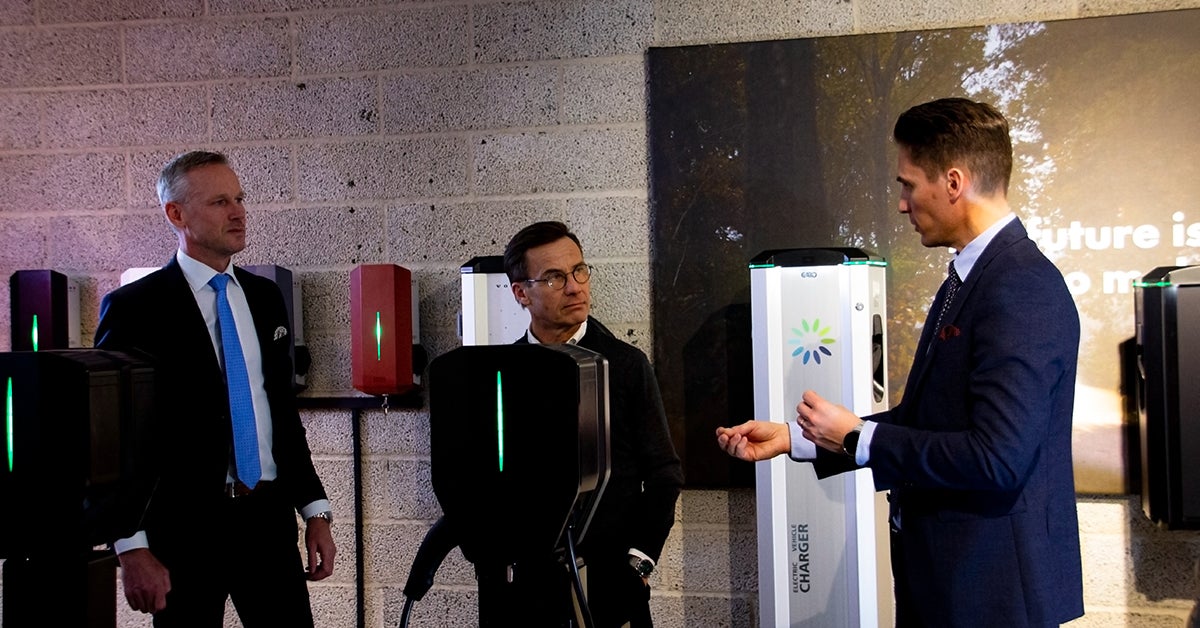 Statsminister Ulf Kristersson besökte GARO 