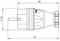 PLUG RUBBER/POLYAMIDE 16A 3P - 2