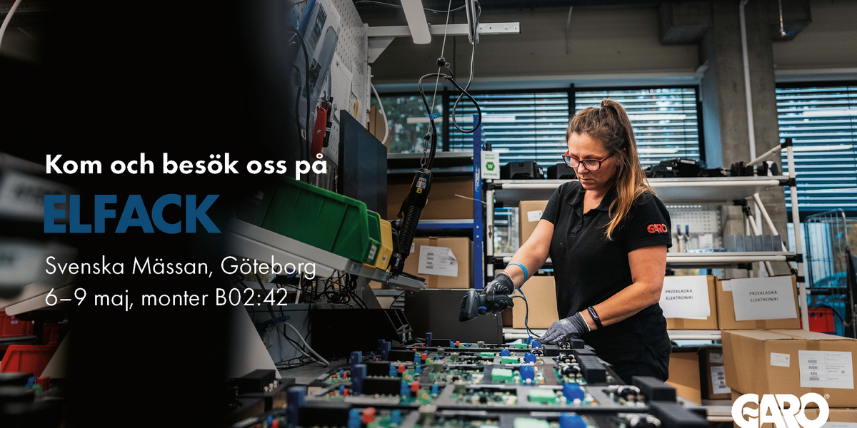 GARO deltar på Elfack 2025 - GARO