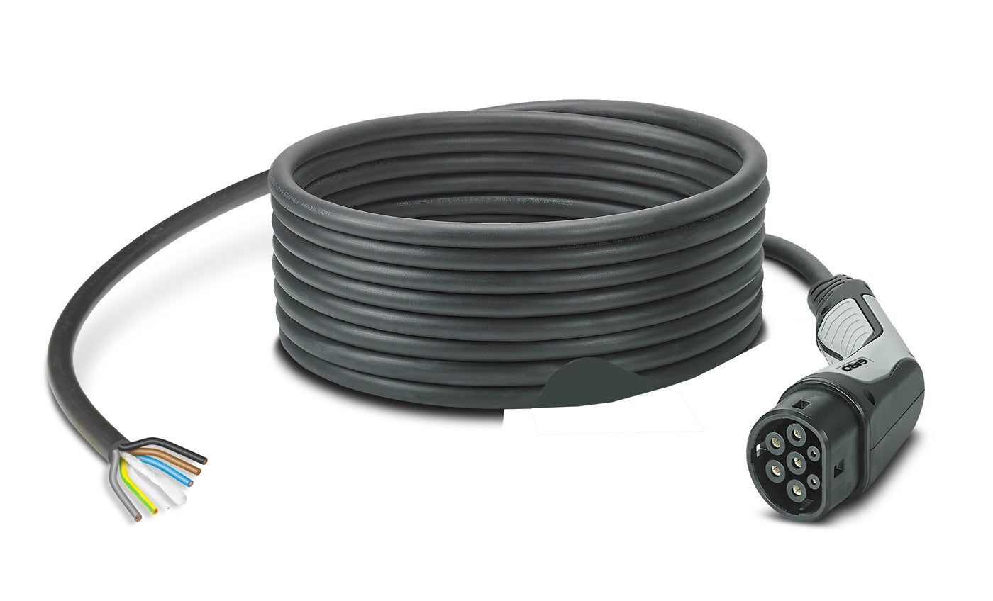 EV-cable Type2/Open Straight