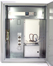 Meter cabinets with surge protection