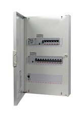Metal cabinets equipped surface mounting IP30.