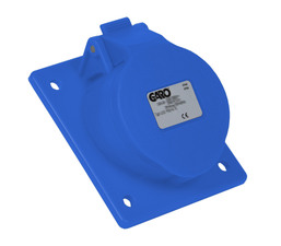 Flanged sockets Basic with sloping mounting plate 16A IP44