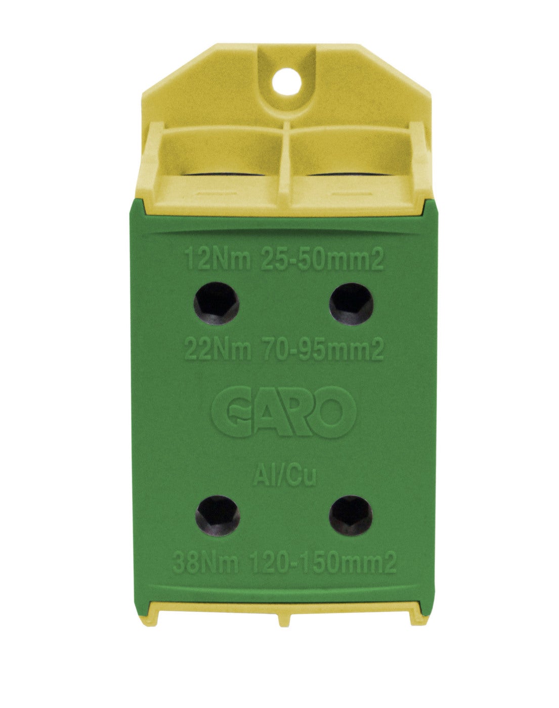 TERMINAL 2P YELLOW/GREEN 150MM2 AL/CU - 2