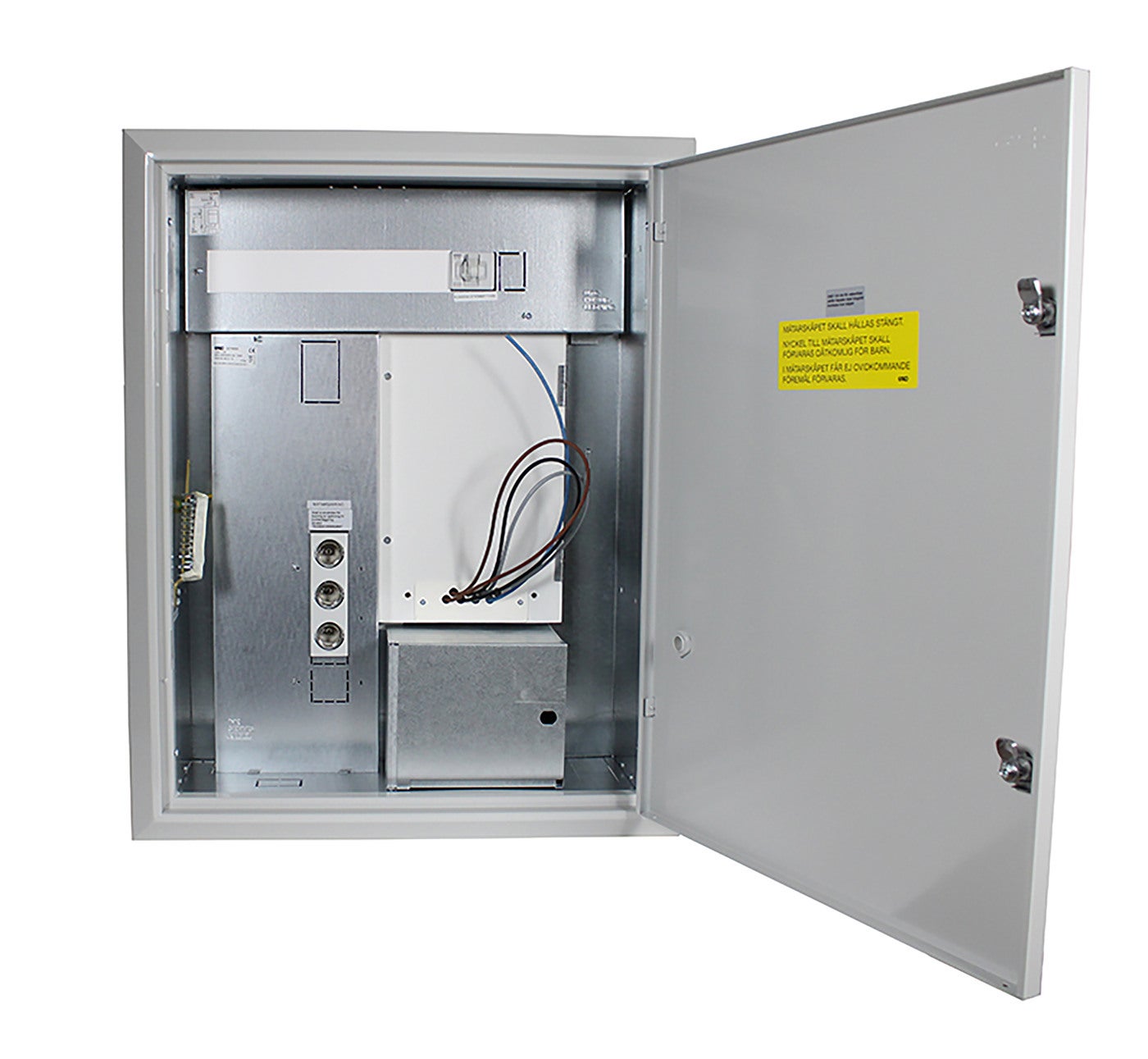 Meter cabinets flush mounted