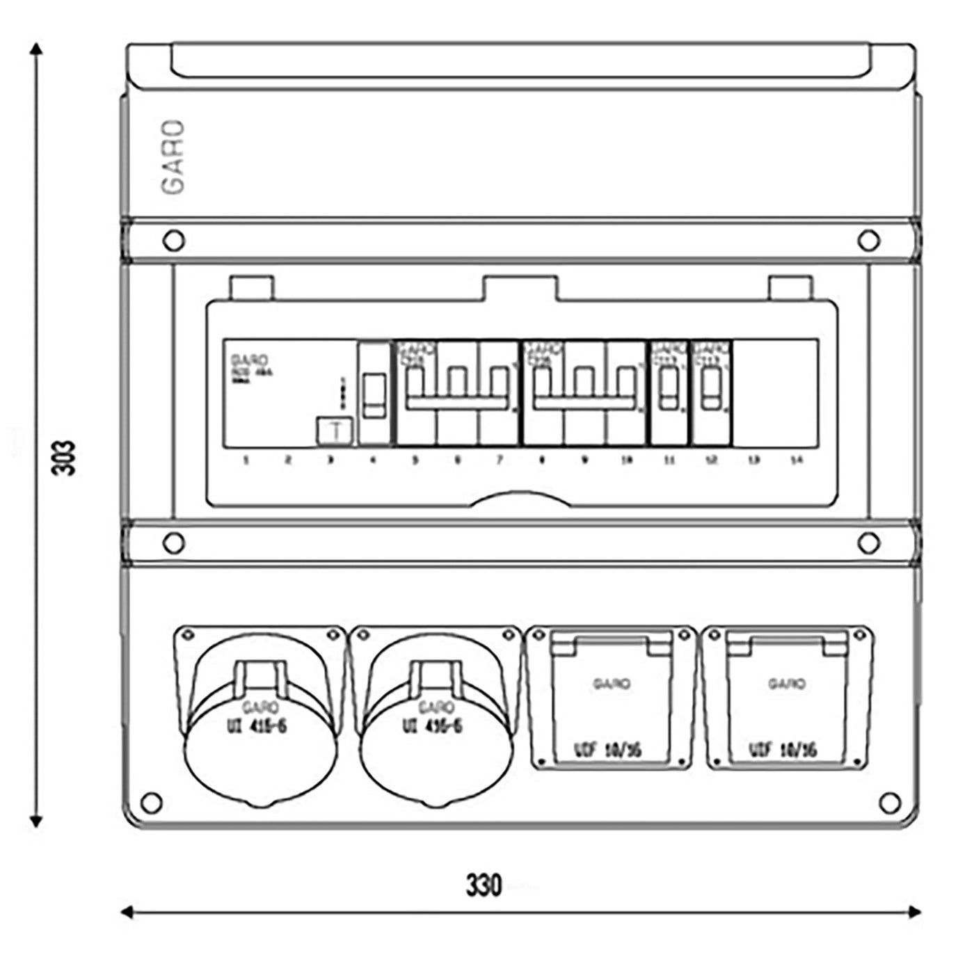 OUTLETBOX 00202-RCCB GBOX - 2