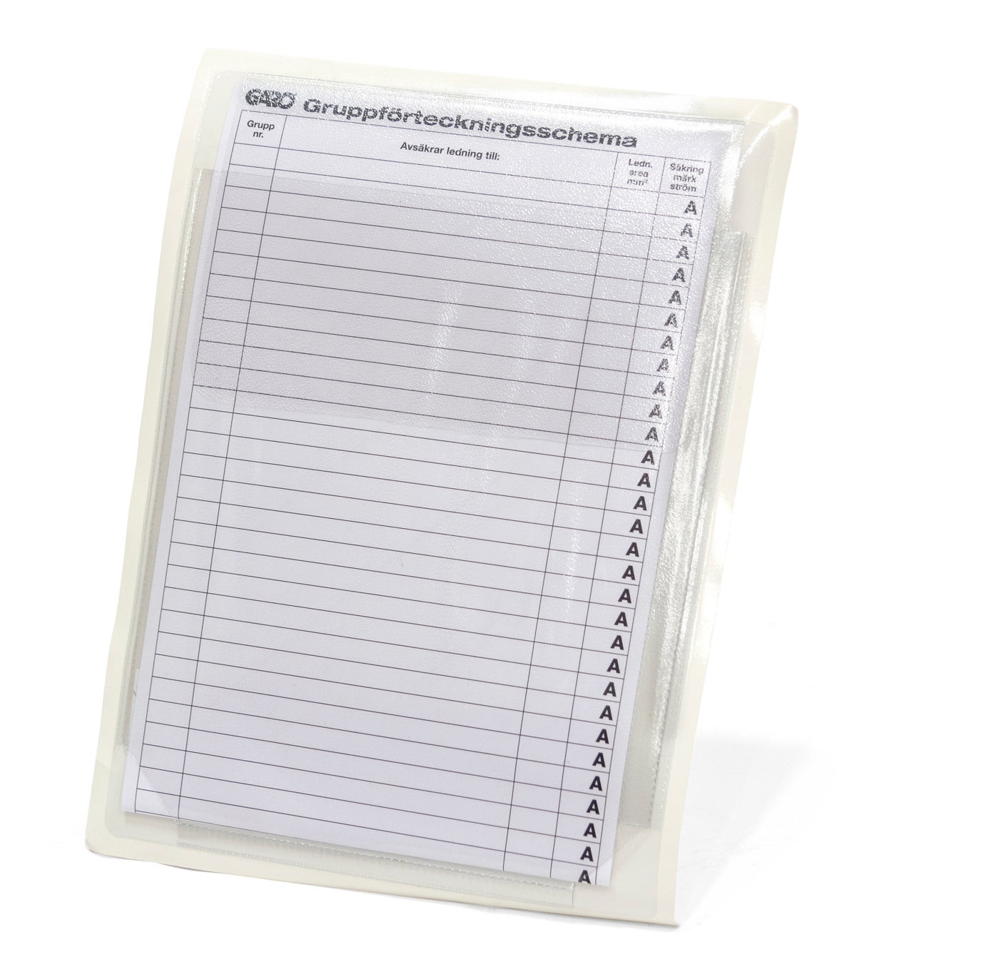 PLASTIC POCKET GROUP SCHEDULE
