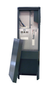 Ground meter cabinet with temporary power