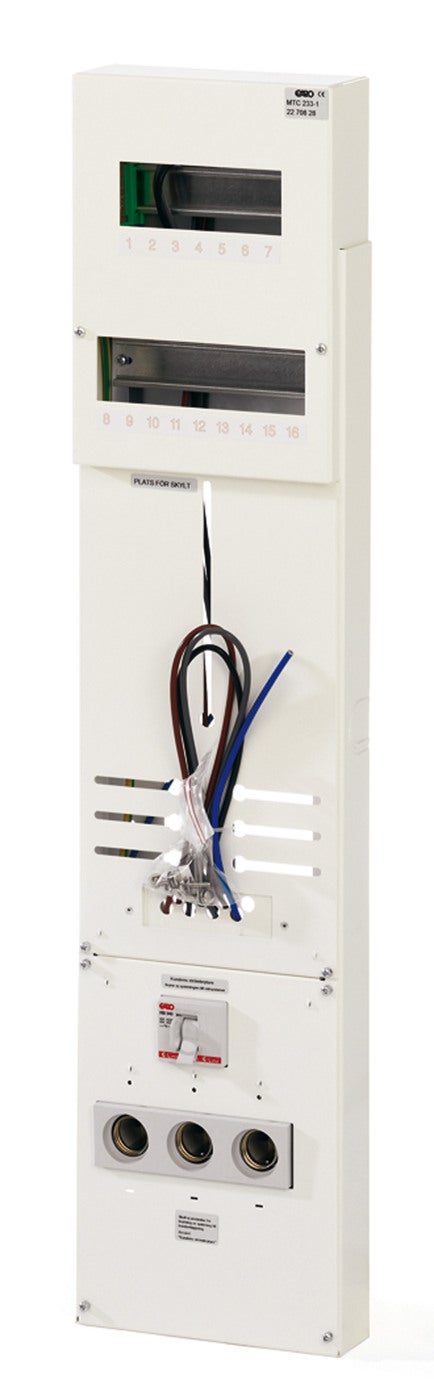 Meterboard with consumer unit 3P
