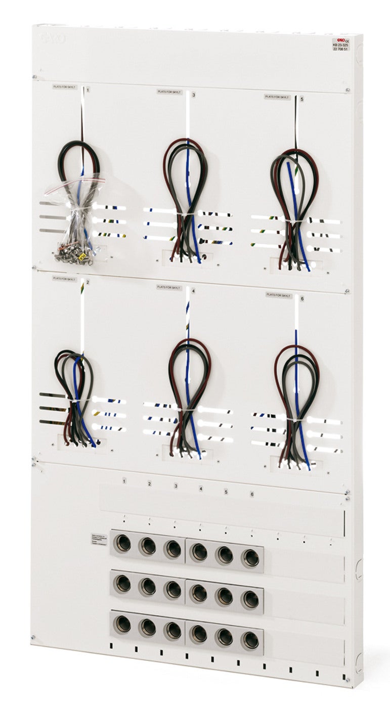 METERBOARD 3PH 25A 2R 6PL
