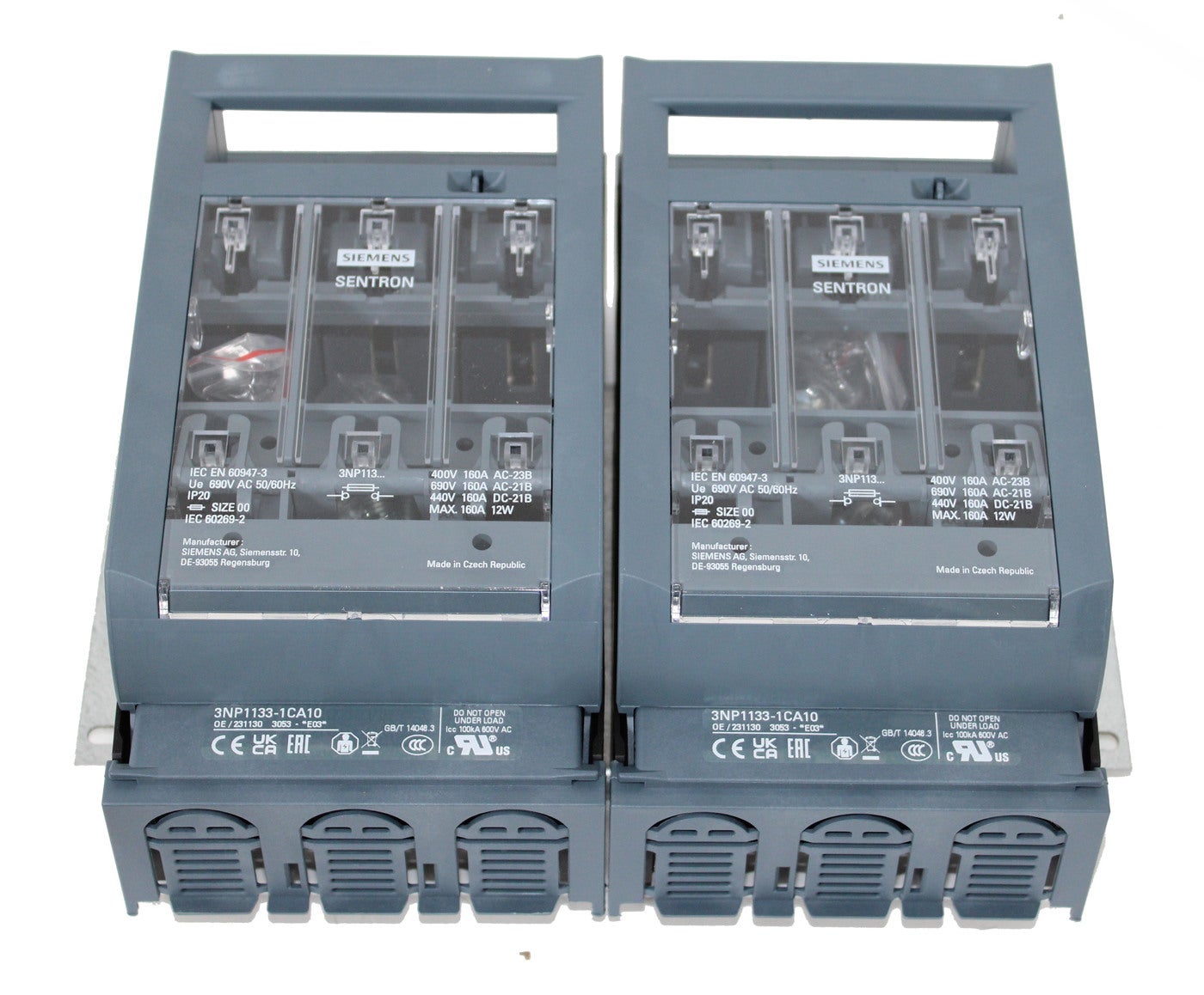 INSERT KNIFEBLADE FUSE  160A 2x3 DIN00 Al - 1