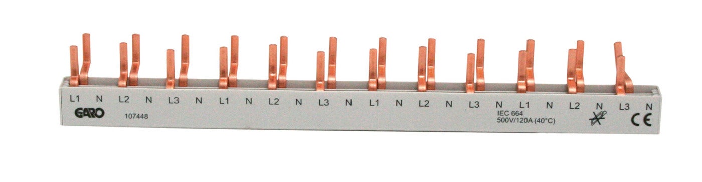 BUSBAR PHASE 3PH+N 10MM2 12M