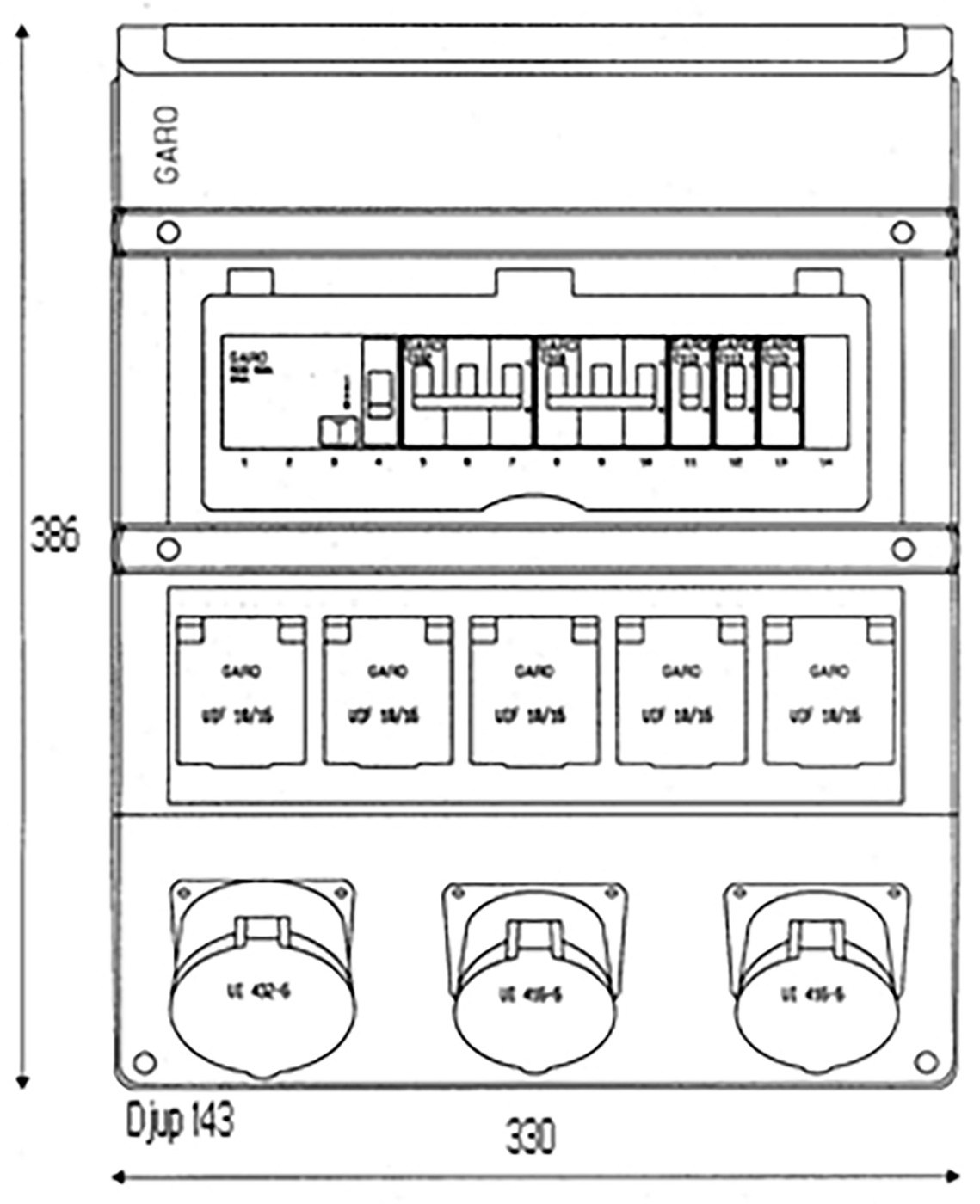 OUTLET BOX GBOX 01205JFB GARO Professional
