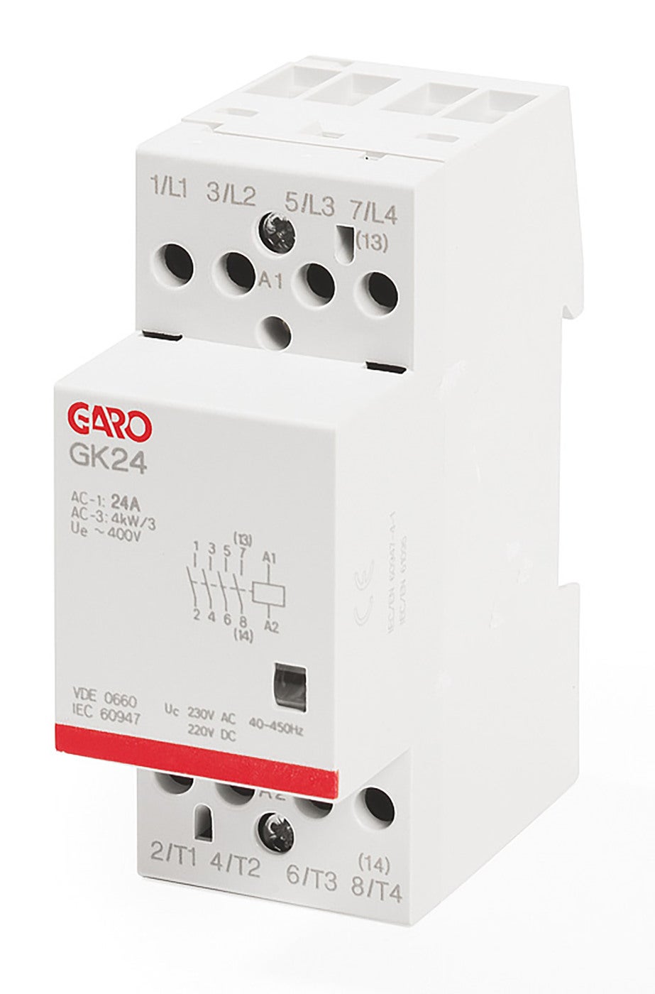 CONTACTOR 4P 24A 4NO 230V