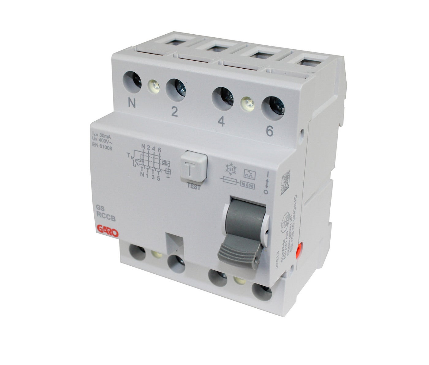 Residual current circuit breaker (RCCB) 10kA 4P