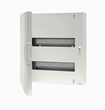 Metal cabinets flush mounted
