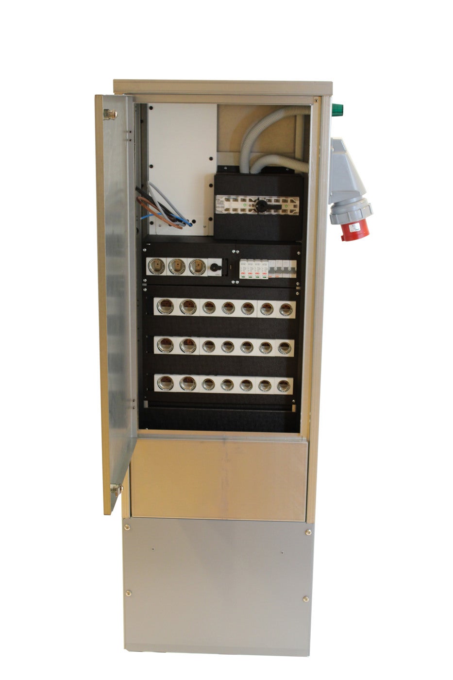 Cable cabinet for meter and reserve power