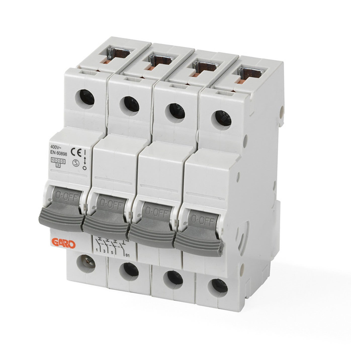 Miniature circuit breaker(MCB) 10kA 4-poles B-characteristic